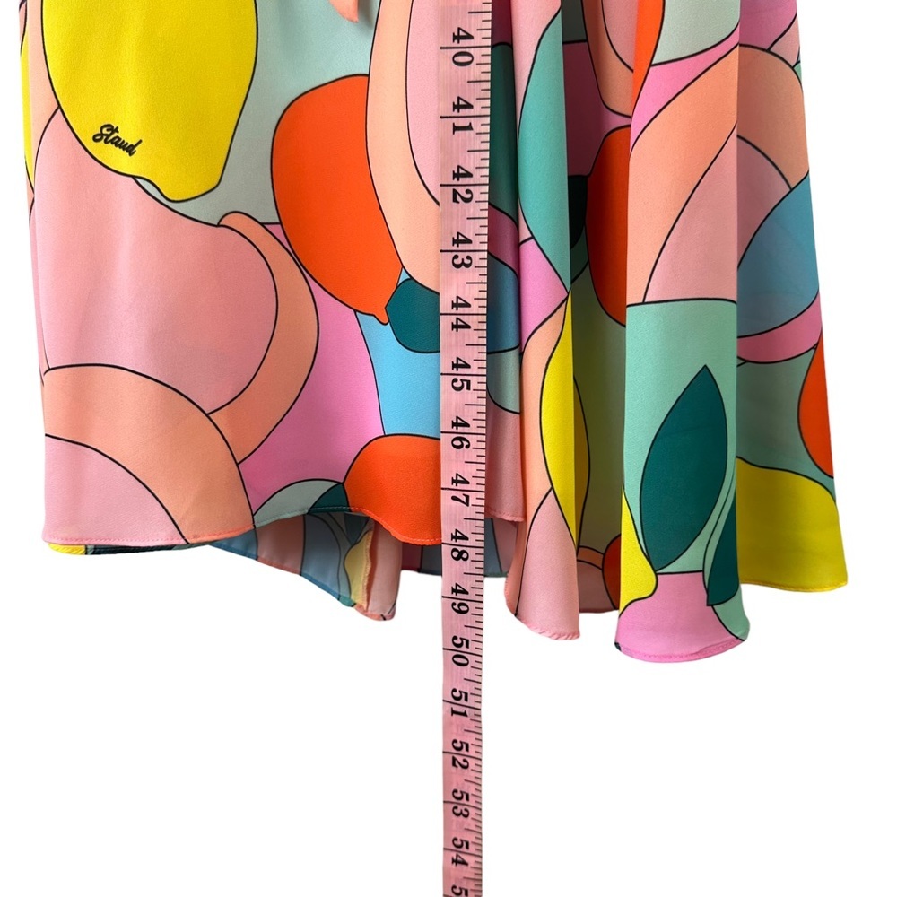 NWT Staud Sz XS Women's The Kai Midi Halter Neck Dress in Citrus Kaleidoscope - Picture 16 of 16